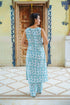 Chic Floral Printed A-Line Kurti with Straight Palazzo Set